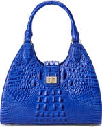 Brahmin Adrian Croc Embossed Leather Shoulder Bag