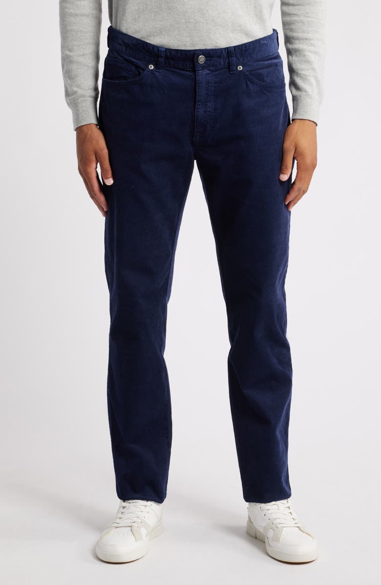 Peter Millar Superior Soft Stretch Corduroy Pants, Main, color, Navy