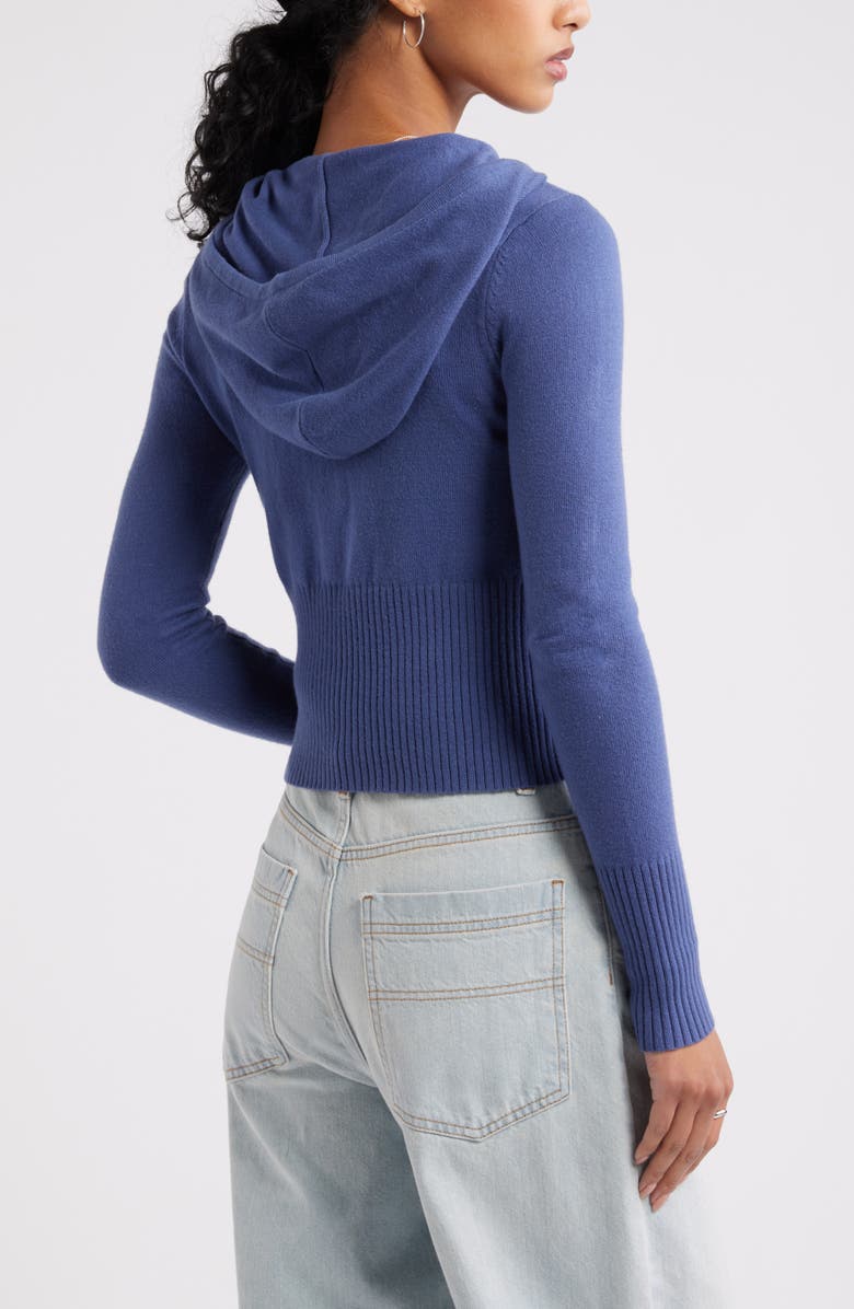 BP. Fitted Cotton Blend Hoodie, Alternate, color, Blue Indigo