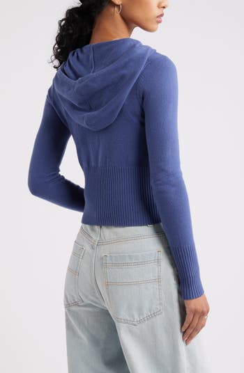 Fitted Cotton Blend Hoodie