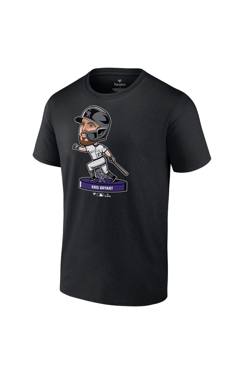 FANATICS Men's Nike Kris Bryant Black Colorado Rockies Bobblehead T-Shirt, Alternate, color, 