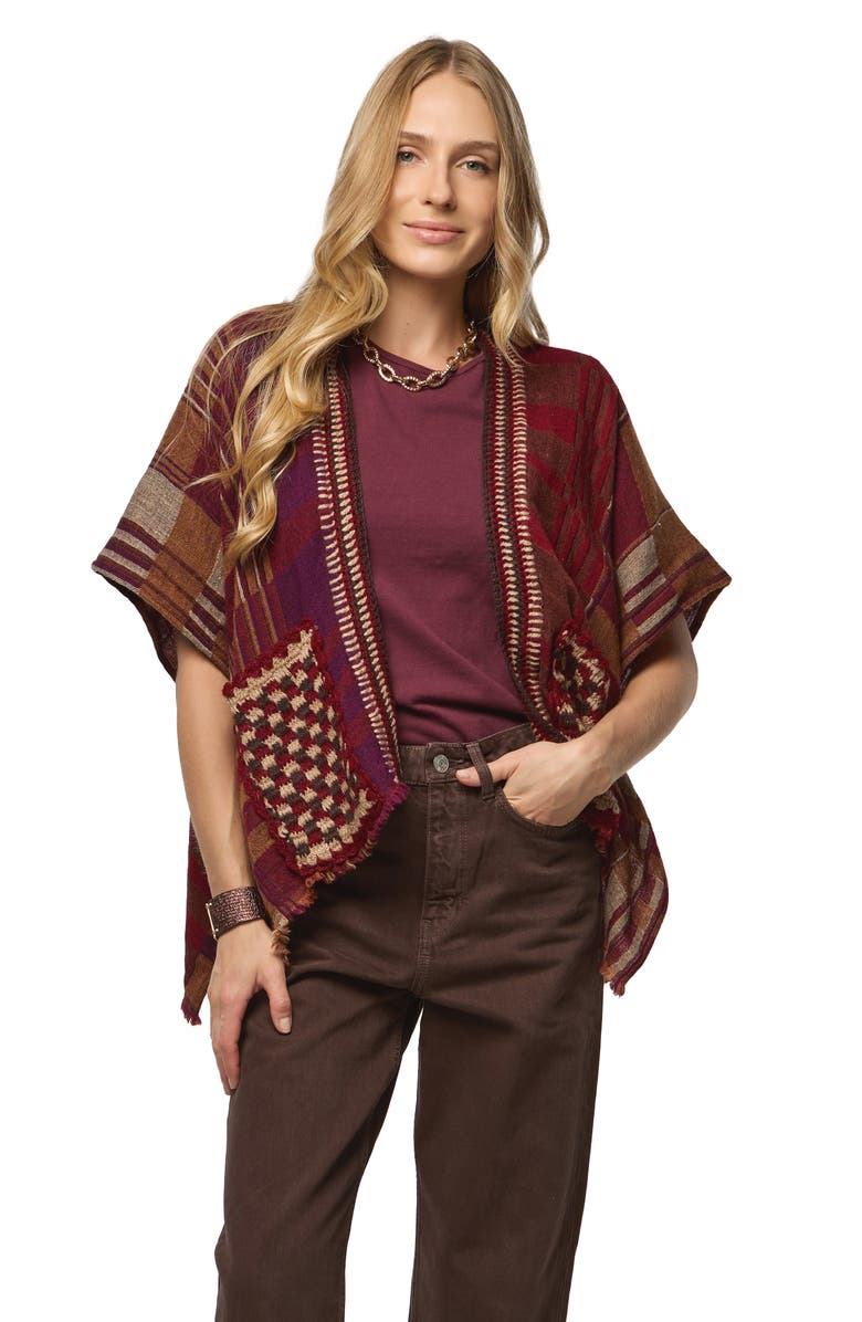 SAACHI Plaid Topper, Alternate, color, Beige