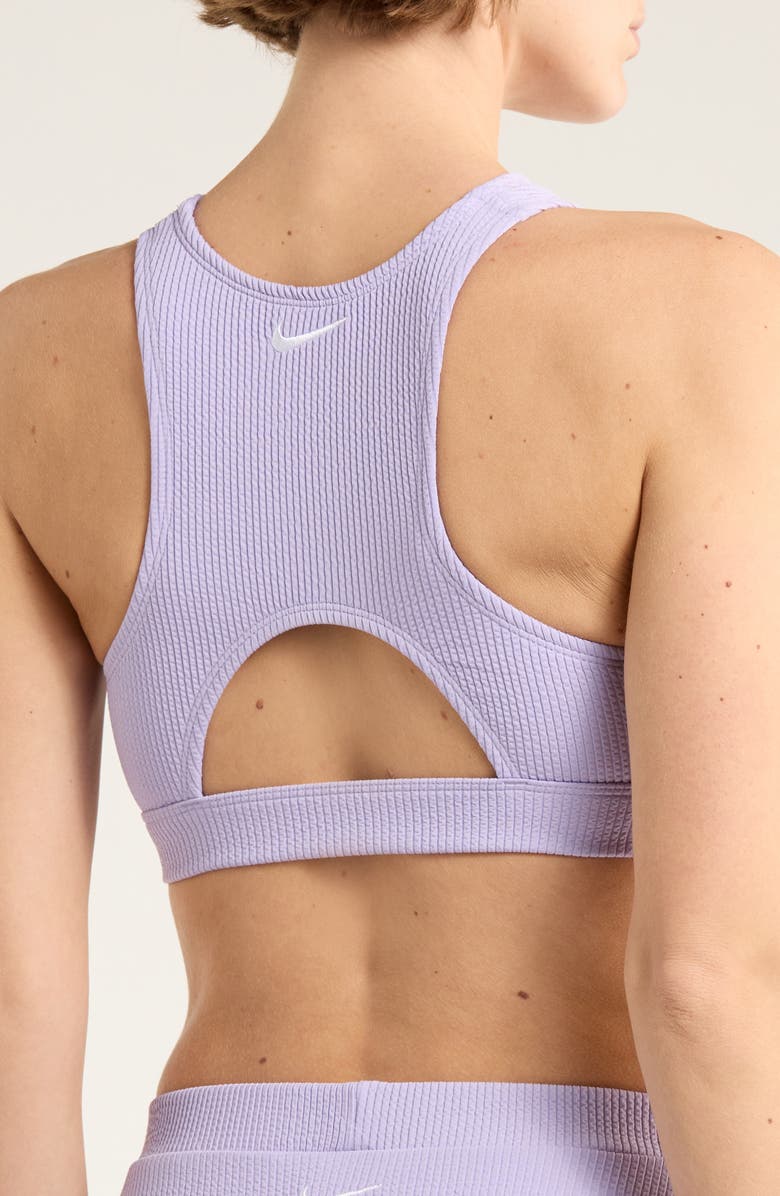 Nike Elevated Essential High Neck Bikini Top, Alternate, color, Hydrangeas
