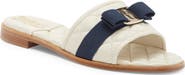 FERRAGAMO Lovec Q Bow Quilted Slide Sandal