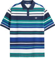 Fred Perry Relaxed Stripe Cotton Piqué Polo