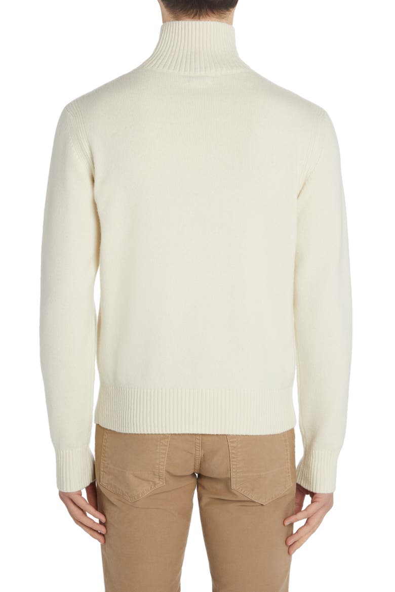 Half Zip Wool & Cashmere Blend Pullover, Alternate, color, IVORY