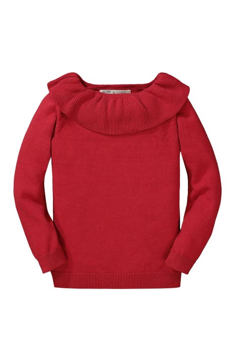 Baby Girls' Ruffle Collar Sweater, Infant