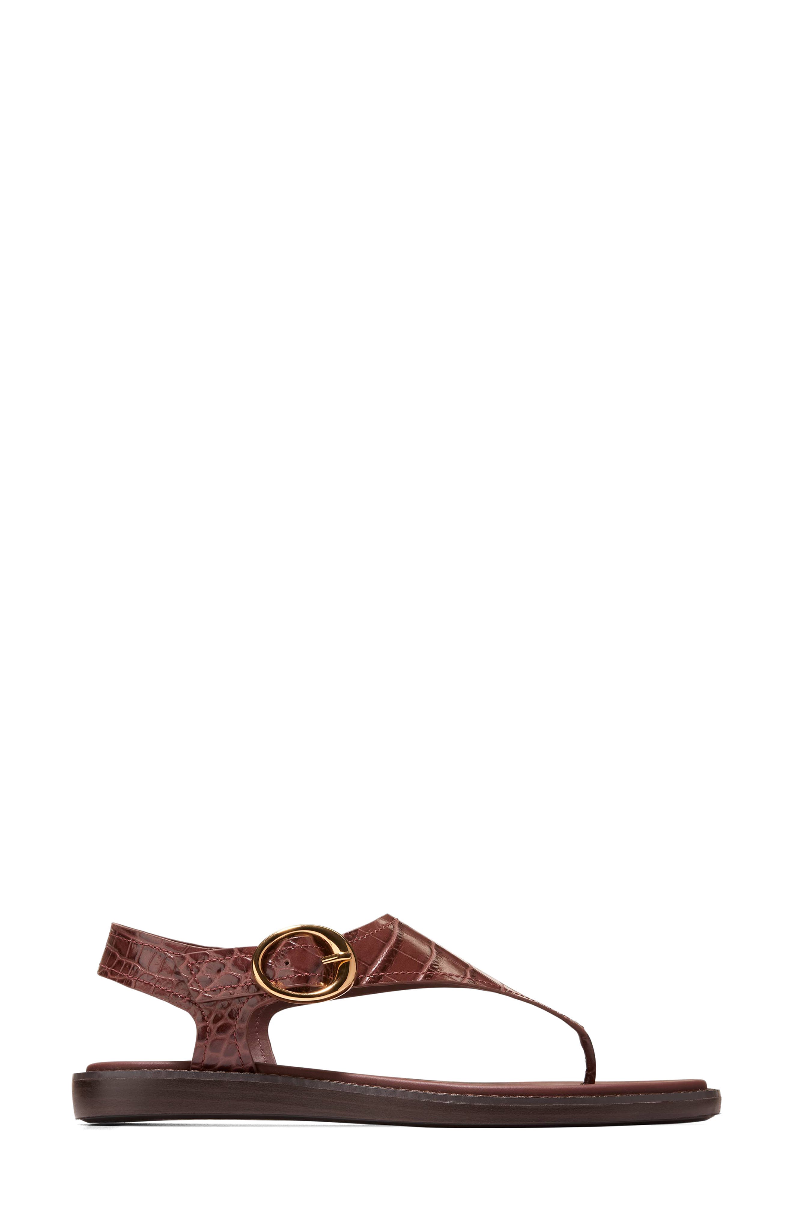 Kami Slingback Sandal, Alternate, color, MAHOGANY CROC PRINT LEATHER
