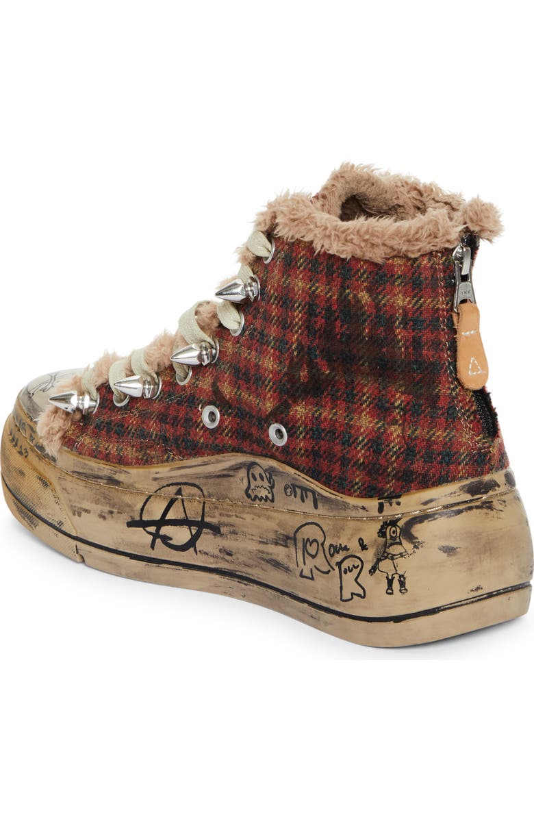 R13 Kurt Platform High Top Sneaker, Alternate, color,