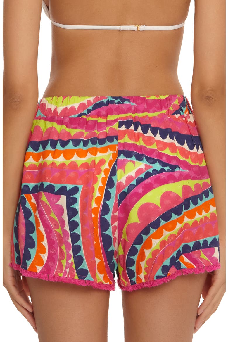 Aphrodite Cover-Up Shorts, Alternate, color, PINK MULTI