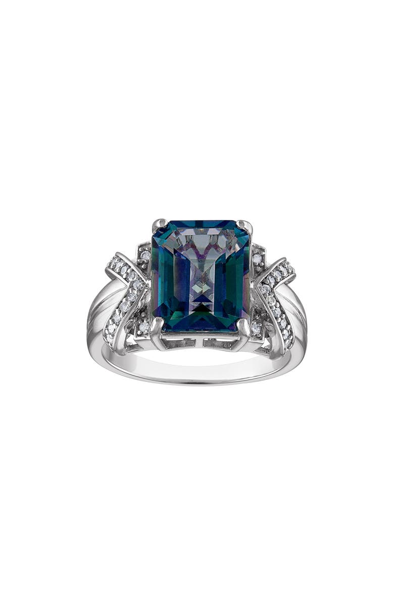 FZN Sterling Silver Mystic Topaz & Diamond Ring, Main, color, 