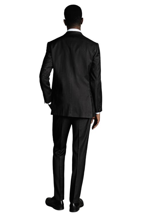 Charles Tyrwhitt Slim Fit Twill Natural Stretch Suit Jacket In Charcoal Grey