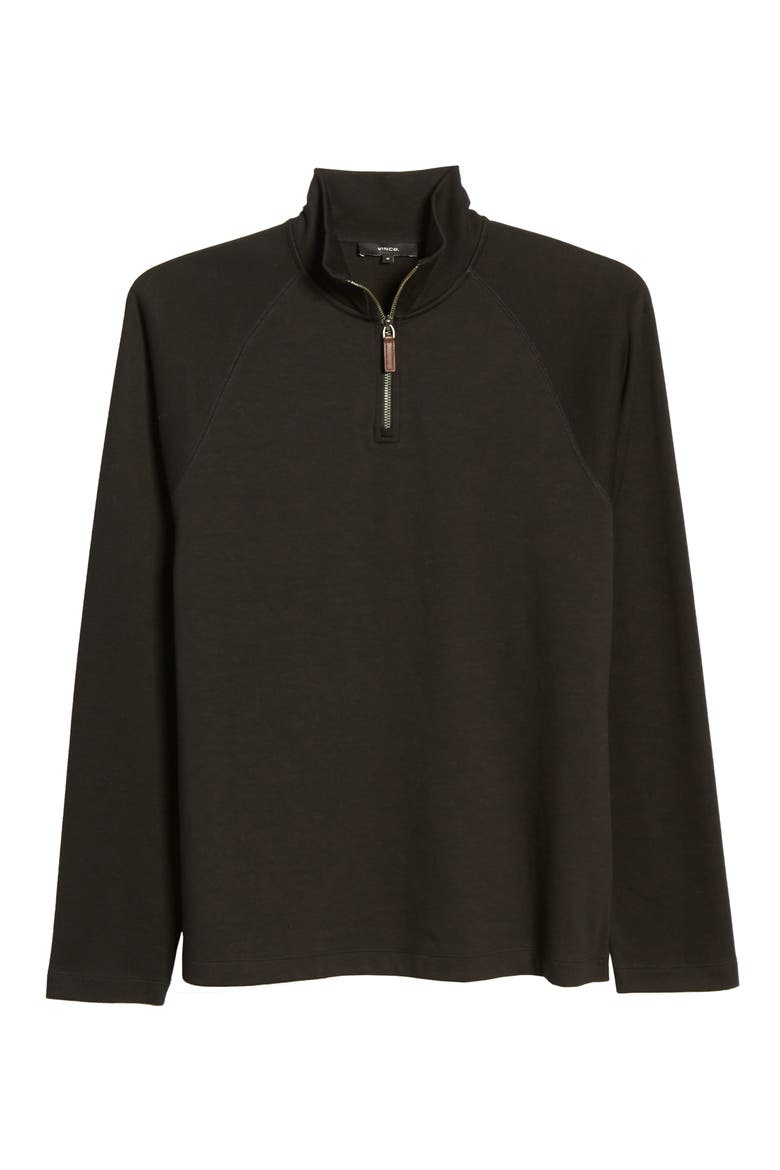 Quarter Zip Pullover, Alternate, color, BLACK