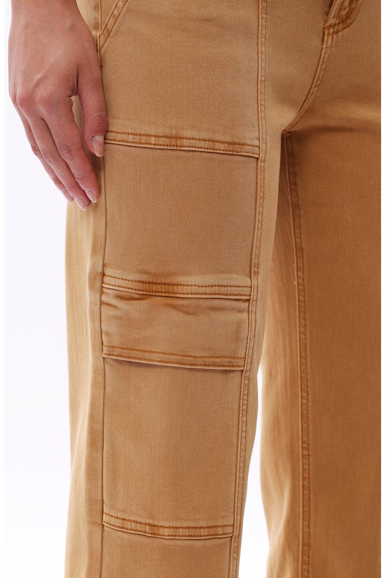 Judy Mid Rise Ankle Straight Leg Utility Jeans, Alternate, color, KHAKI