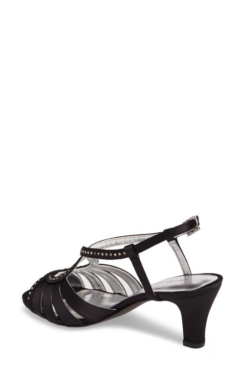 David Tate Whisper Slingback Sandal In Black Satin