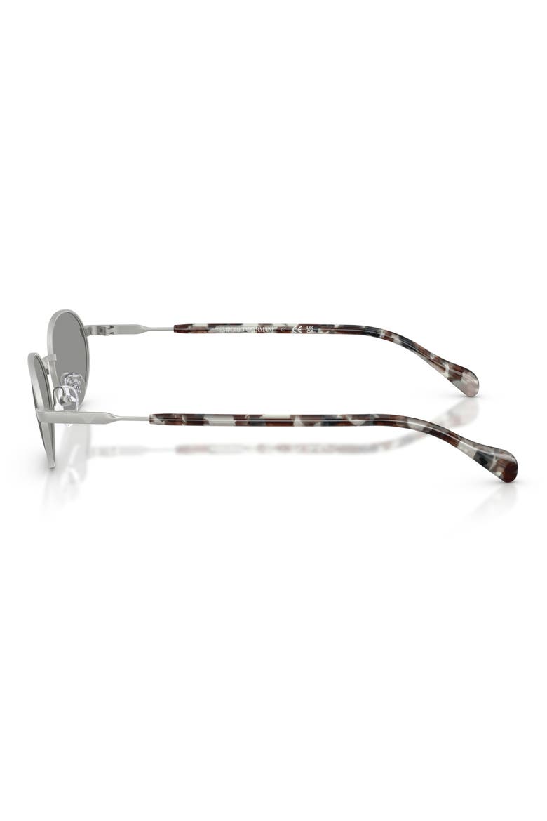 54mm Oval Sunglasses, Alternate, color, MATTE SILVER / GREY