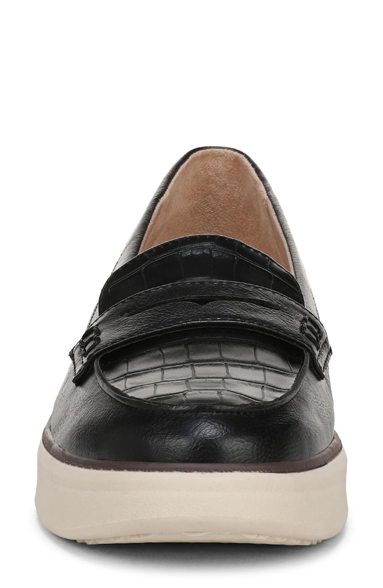 LifeStride Chelsea Platform Penny Loafer, Alternate, color, Black / Black