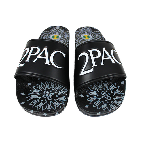 Cross Colours 2pac Paisley Slides In Black