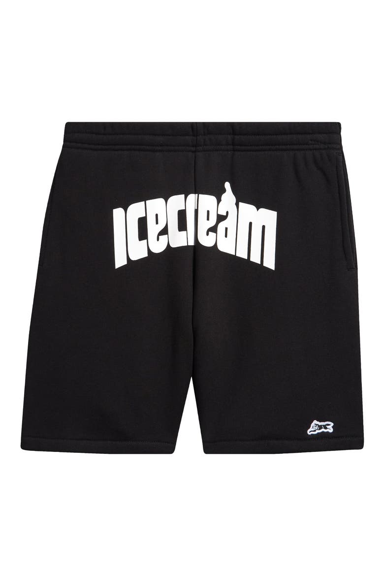 Kids' Chips Knit Cotton Shorts, Main, color, BLACK
