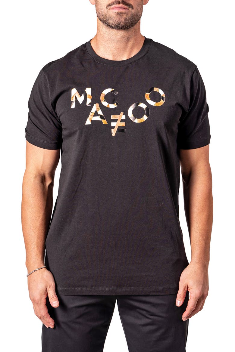 Logo Appliqué Graphic T-Shirt, Main, color, BLACK