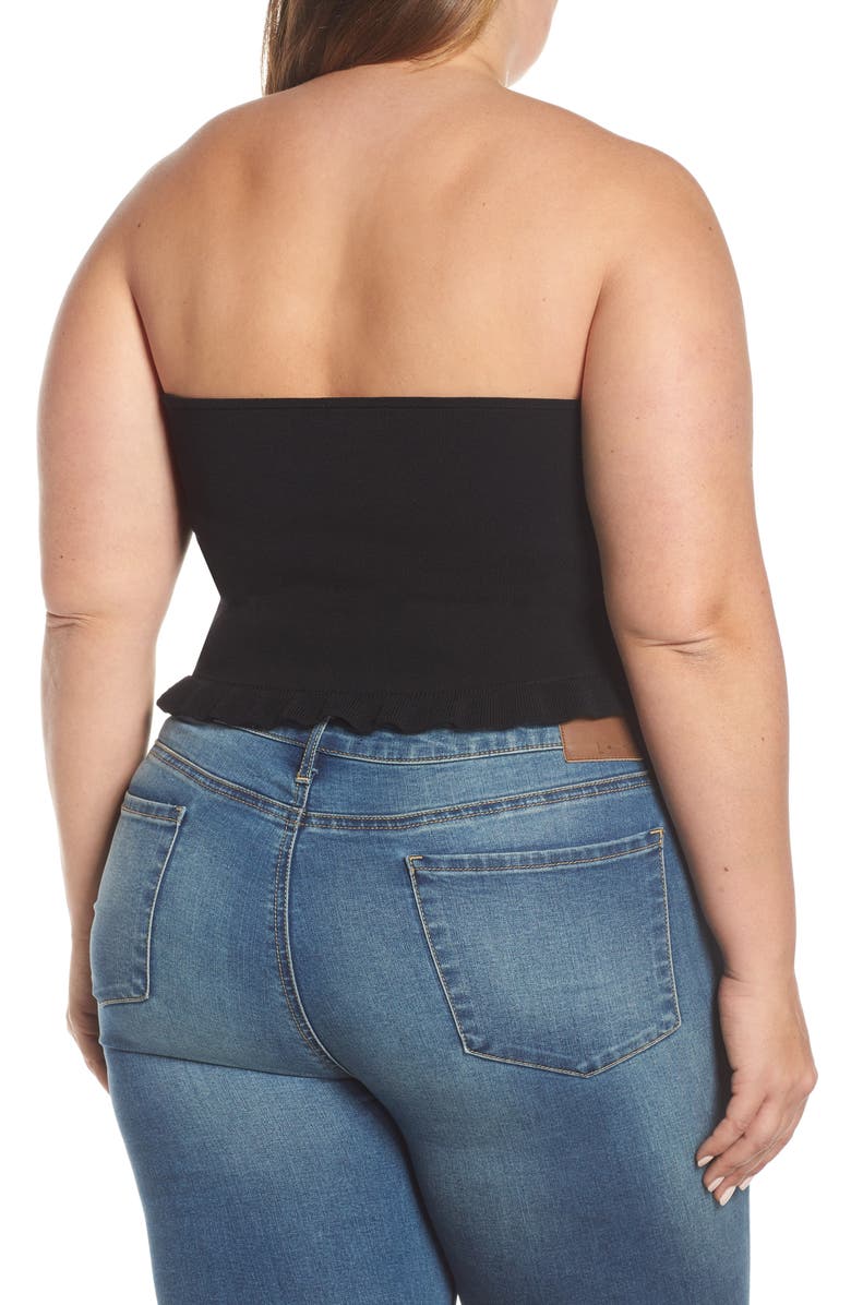 Leith Ruffle Tube Top Sweater, Alternate, color,