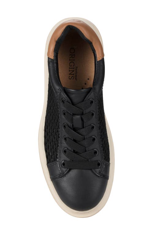 Baretraps Tiara Perforated Wedge Sneaker In Black Leather