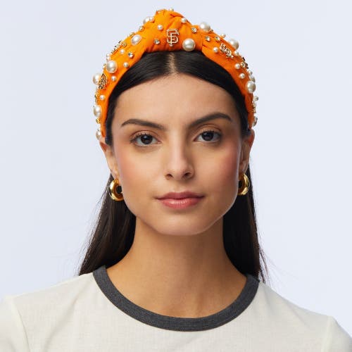 Lele Sadoughi Mlb Sf Giants Embellished Headband In Pattern