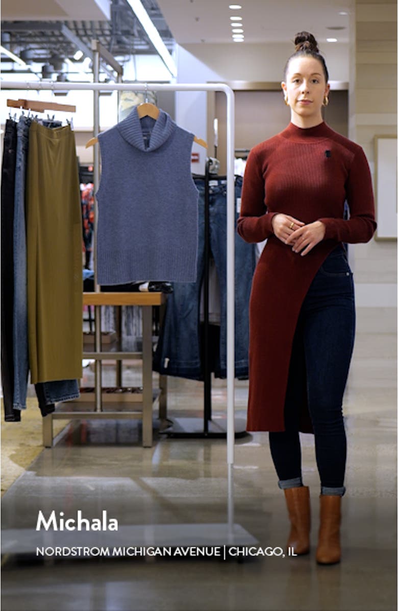 Mazzy Turtleneck Sleeveless Cashmere Sweater, sales video thumbnail