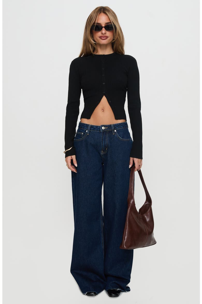 Suzu Rib Cardigan, Alternate, color, BLACK