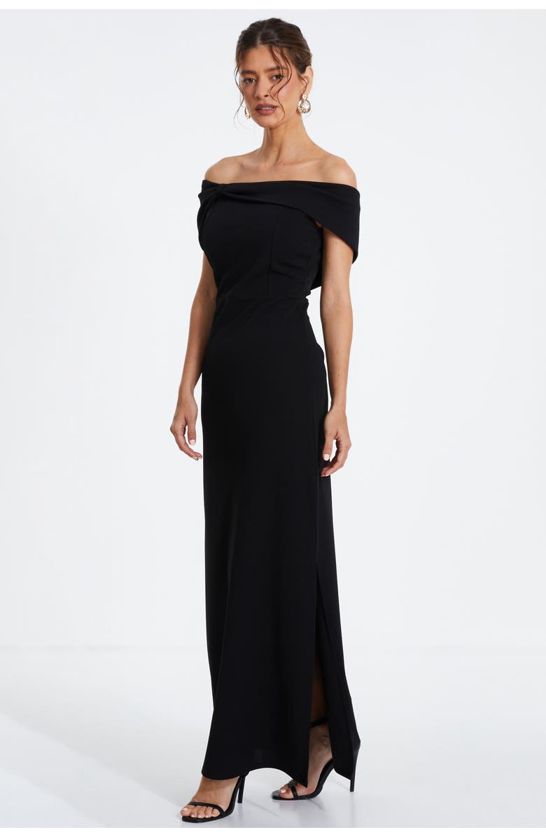 QUIZ Bardot Maxi Dress, Alternate, color, 