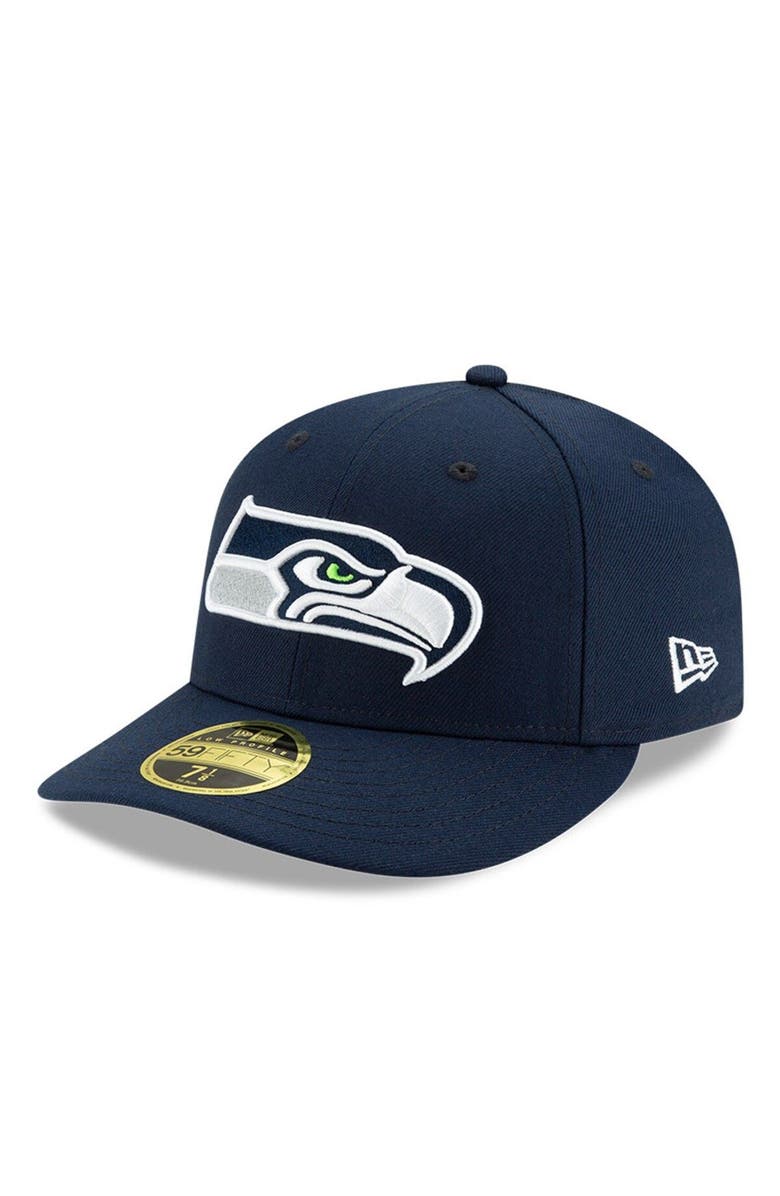 New Era Men's New Era Navy Seattle Seahawks Omaha Low Profile 59FIFTY Structured Hat, Main, color, 