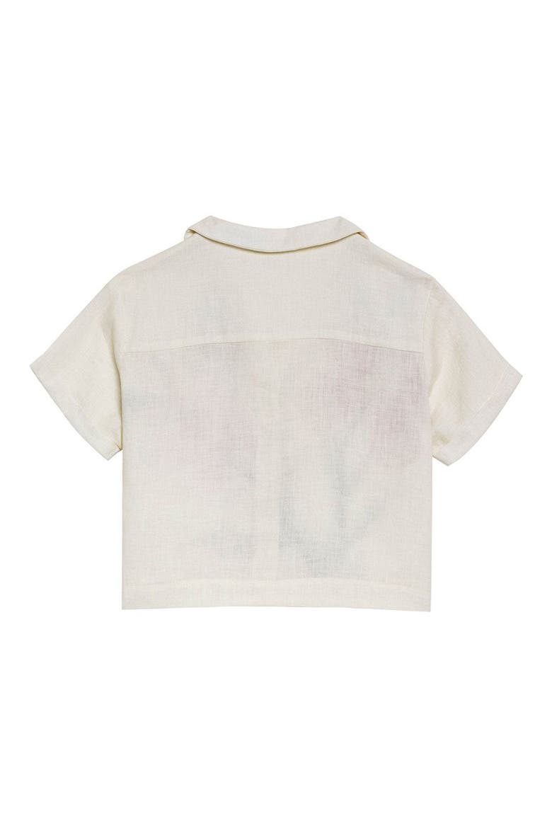 Vittoria Mbar Crop Cover-Up Shirt, Alternate, color, WHITE