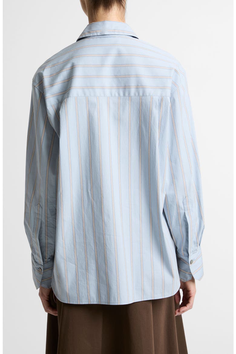 Stripe Cotton Blend Button-Up Shirt, Alternate, color, DEL MAR MULTI