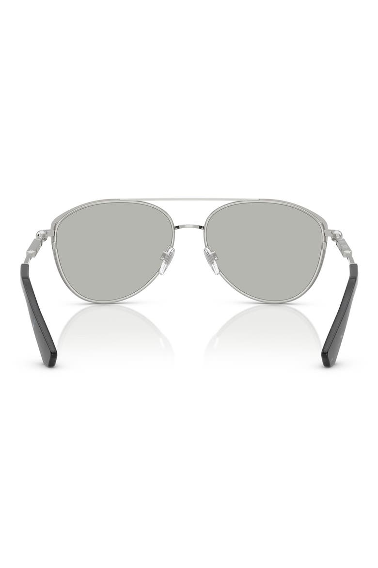 59mm Pilot Sunglasses, Alternate, color, SILVER