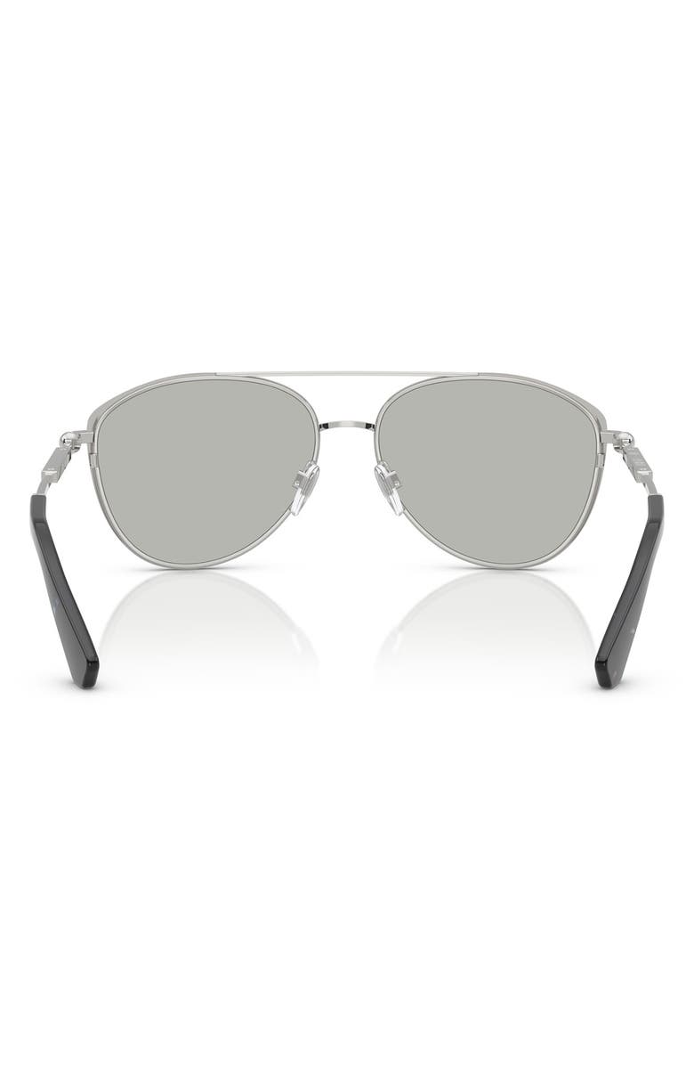 Burberry 59mm Pilot Sunglasses, Alternate, color, Silver