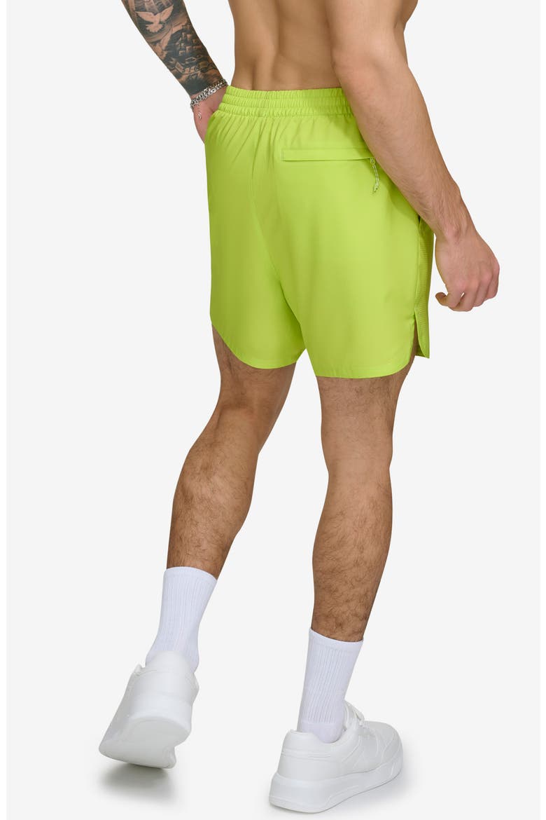 Stretch Ripstop Swim Trunks, Alternate, color, LIME