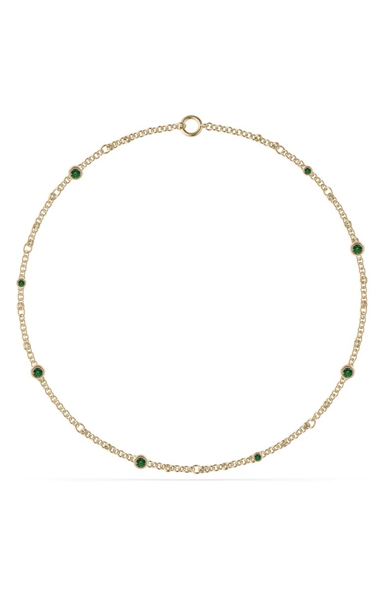 Spinelli Kilcollin Gravity Estrella Emerald Station Necklace, Main, color, Yellow Gold
