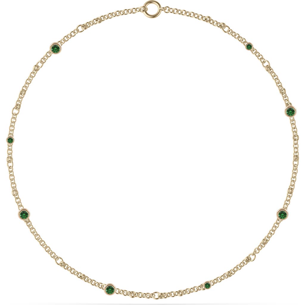 Spinelli Kilcollin Gravity Estrella Emerald Station Necklace In Metallic