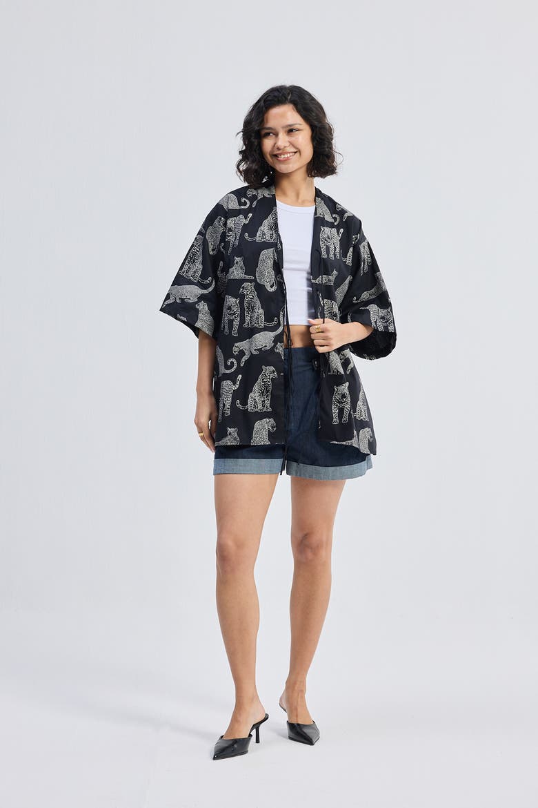 Oversized Shirt with Front Ties, Alternate, color, Black
