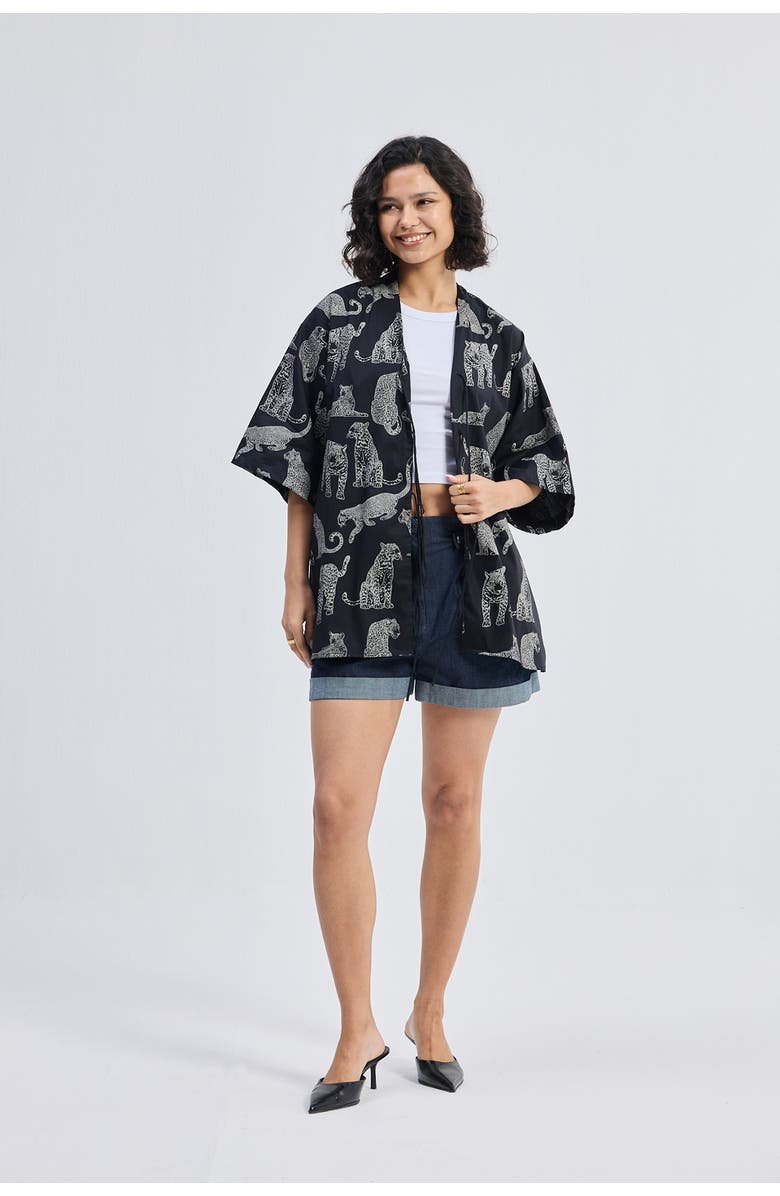 Reistor Oversized Shirt with Front Ties, Alternate, color, Black