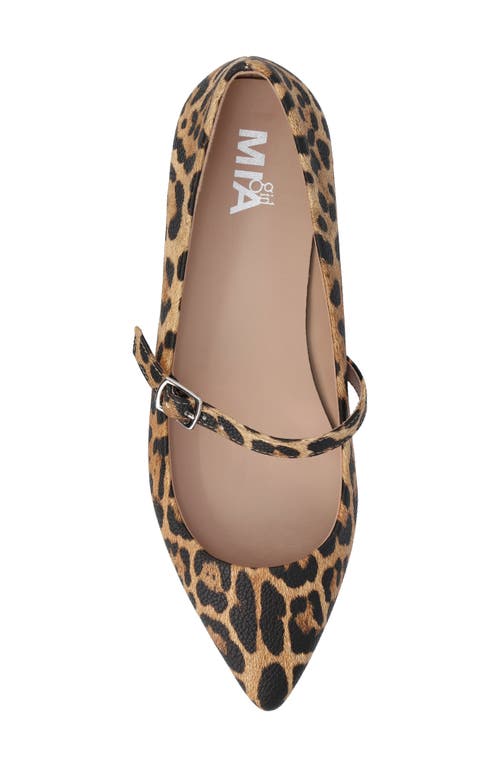 Mia Fionna Mary Jane Flat In Animal Print