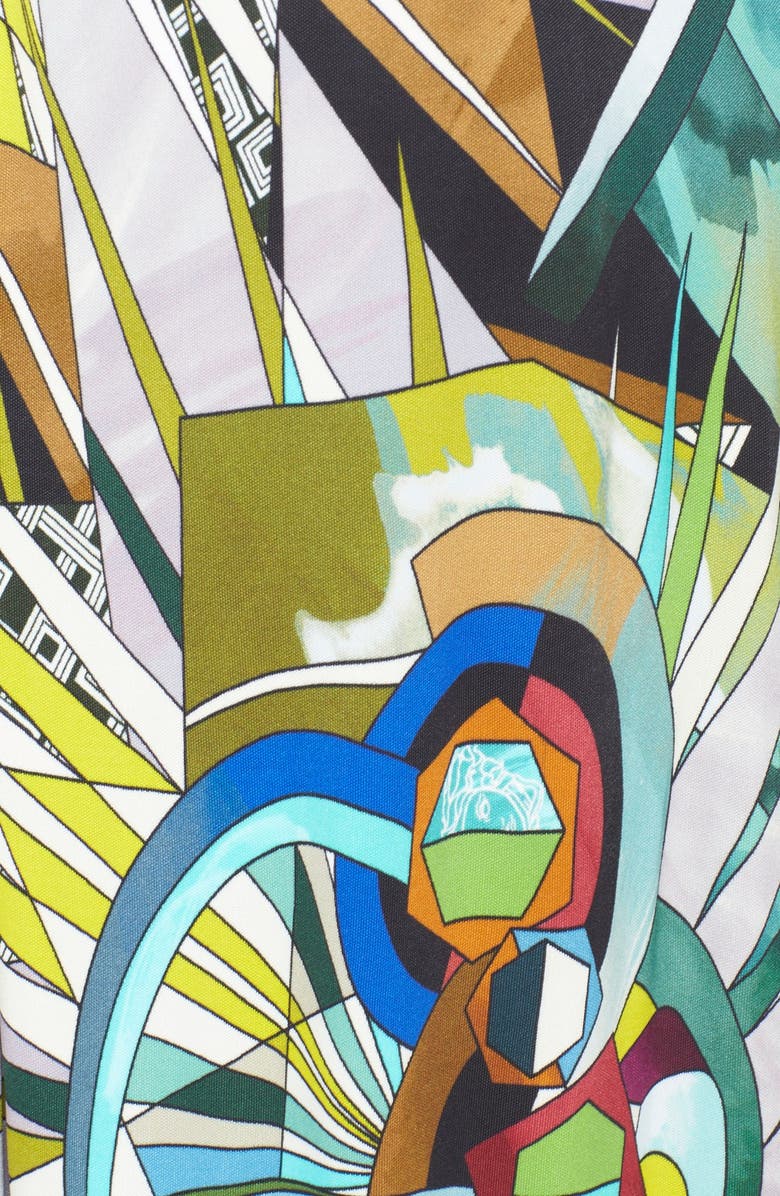 Versace Collection Open Back Print Jersey Maxi Dress, Alternate, color, 