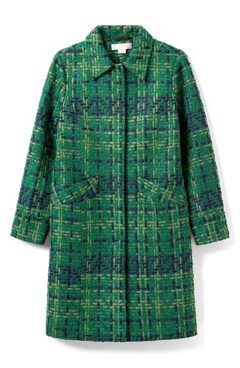 Tweed Plaid Coat