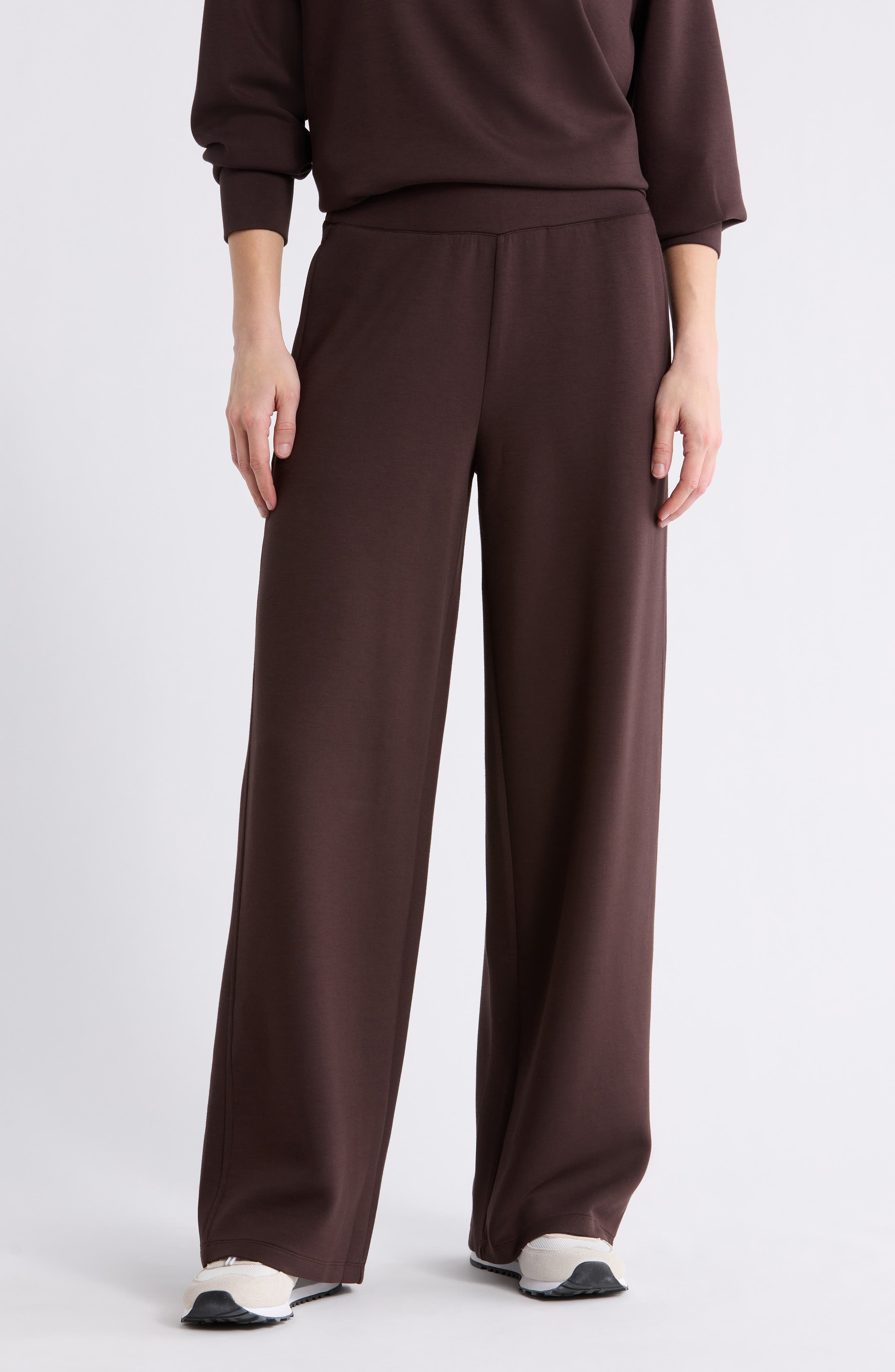 Z by Zella Whisper Knit High Waist Wide Leg Pants