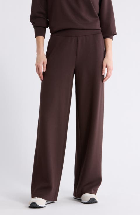 Whisper Knit High Waist Wide Leg Pants