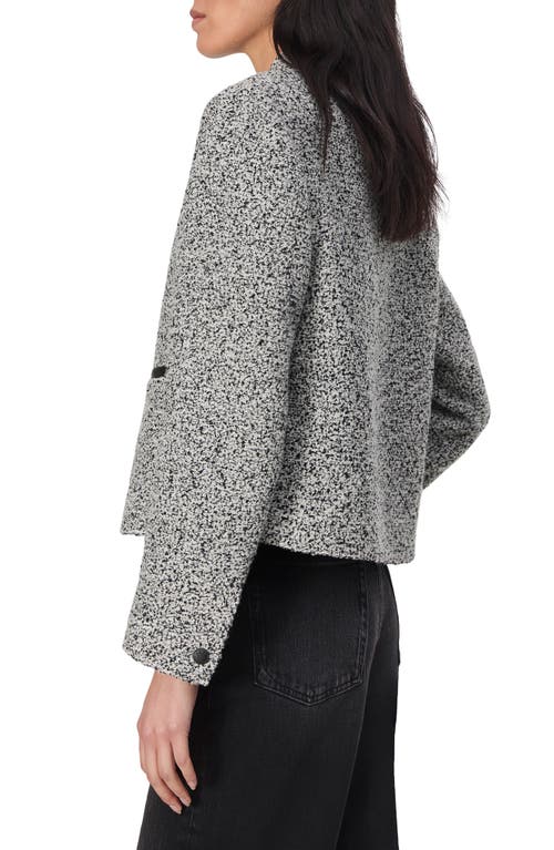 Rag & Bone Pippa Wool Blend Tweed Blazer In White Black