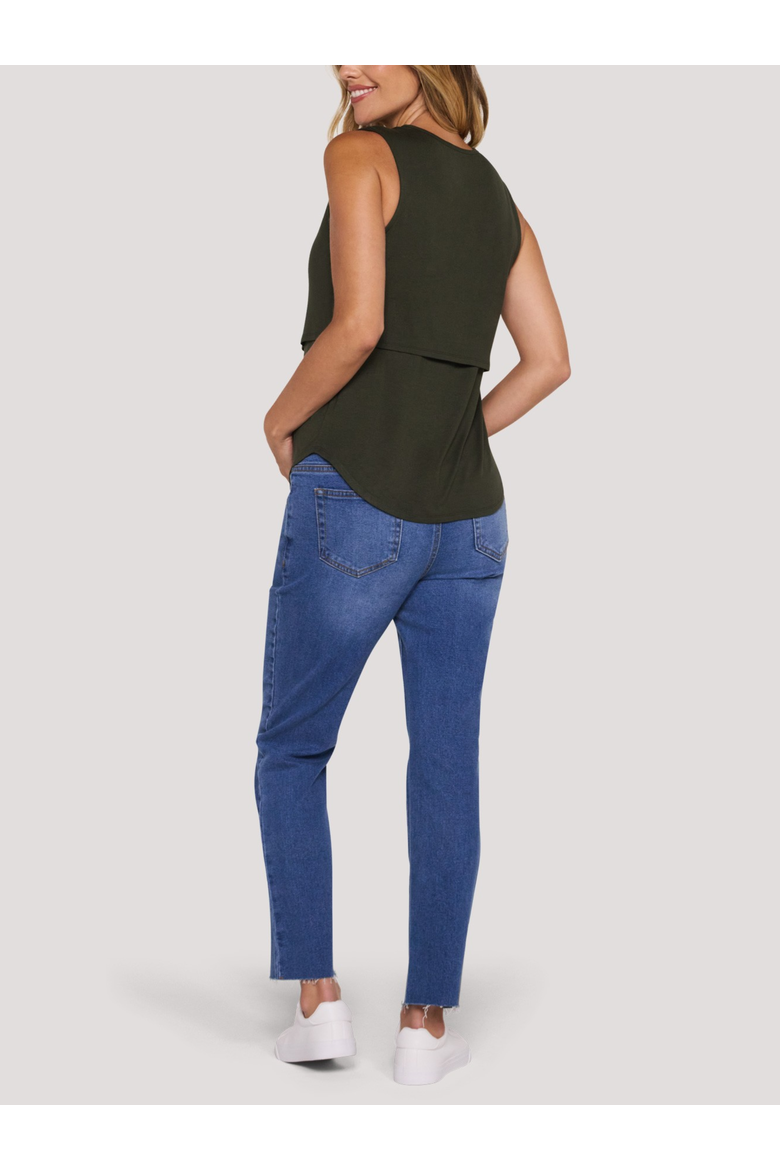 Sleeveless Nursing Maternity Top, Alternate, color, Deep Depths