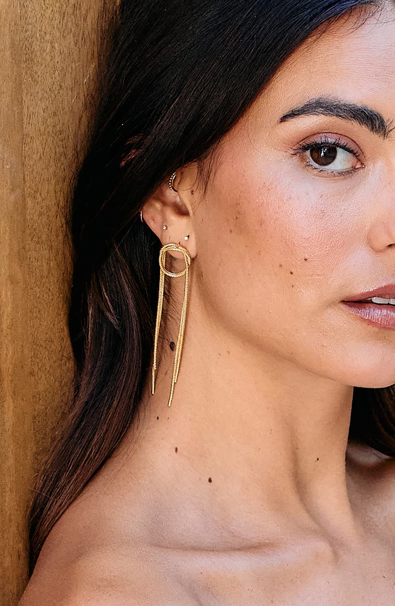 Brook and York Shea Chain Drop Earrings, Alternate, color, Gold