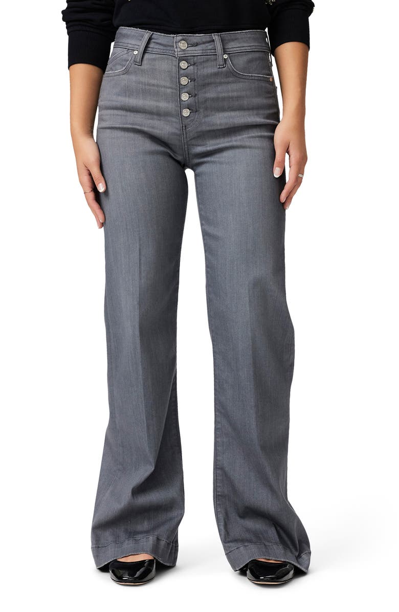 PAIGE Leenah Distressed High Waist Wide Leg Jeans, Main, color, 