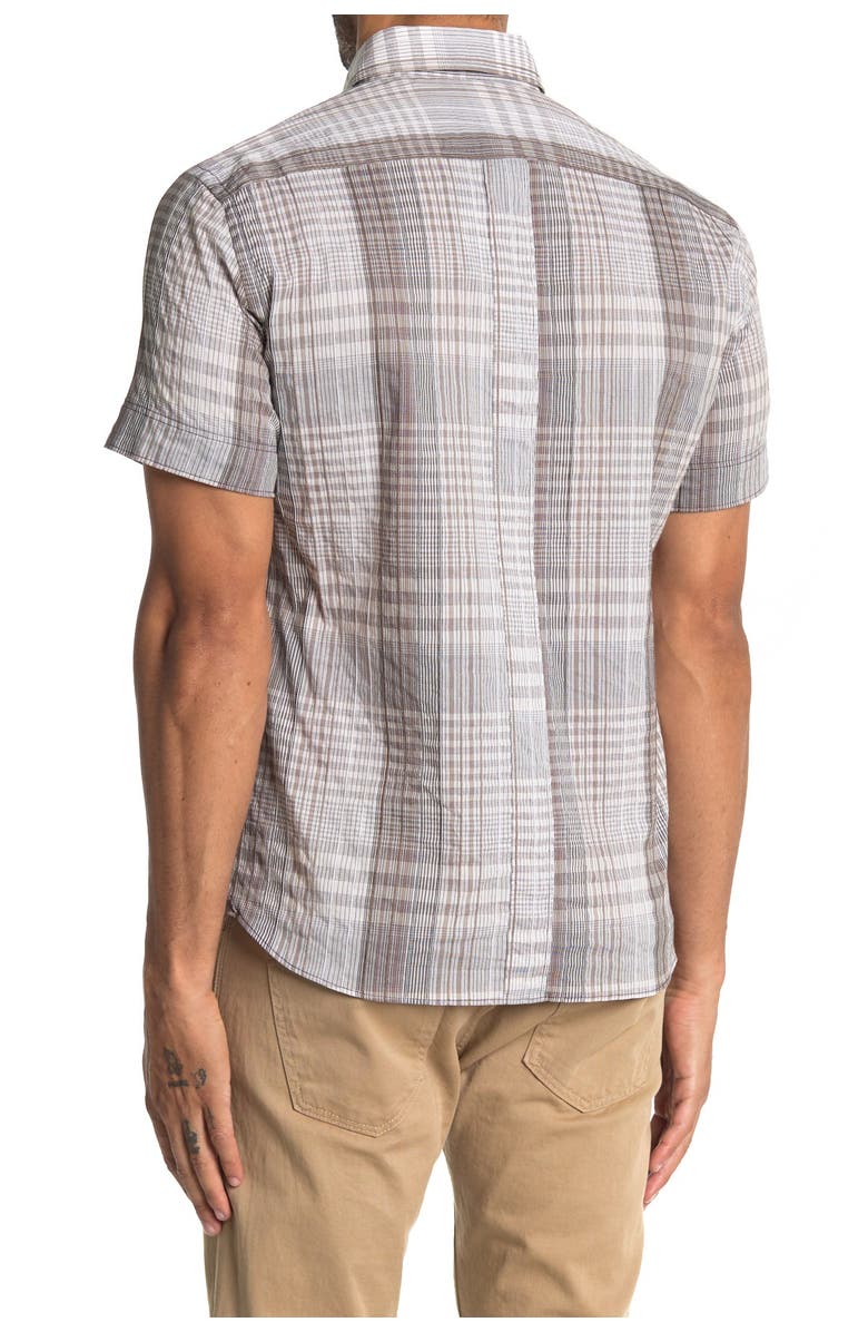 Billy Reid Donelson Plaid Short Sleeve Slim Fit Shirt, Alternate, color,